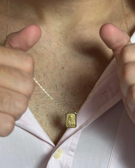 Escapulário Luz em Ouro Amarelo 18K