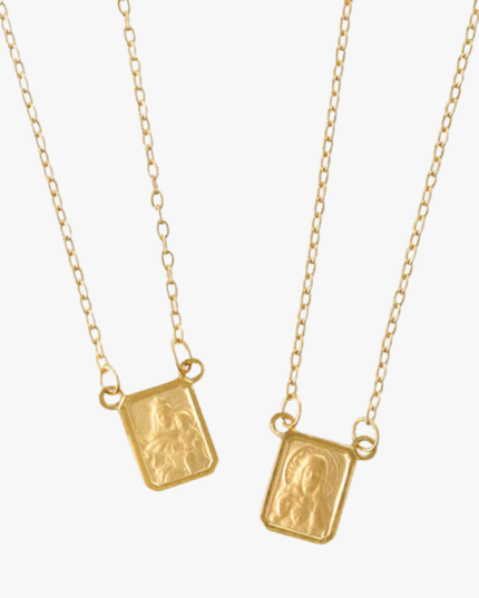 Escapulário Masculino em Ouro Amarelo 18K de 60cm