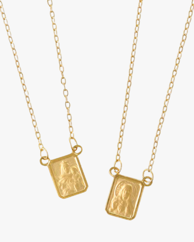 Escapulário Masculino em Ouro Amarelo 18K de 60cm