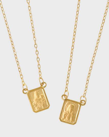 Escapulário Masculino em Ouro Amarelo 18K de 60cm