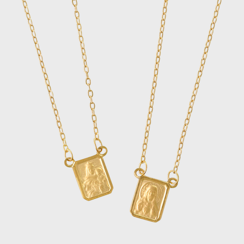 Escapulário Masculino em Ouro Amarelo 18K de 60cm