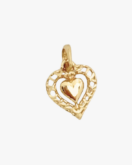 Pingente de Coração em Ouro Amarelo  18K