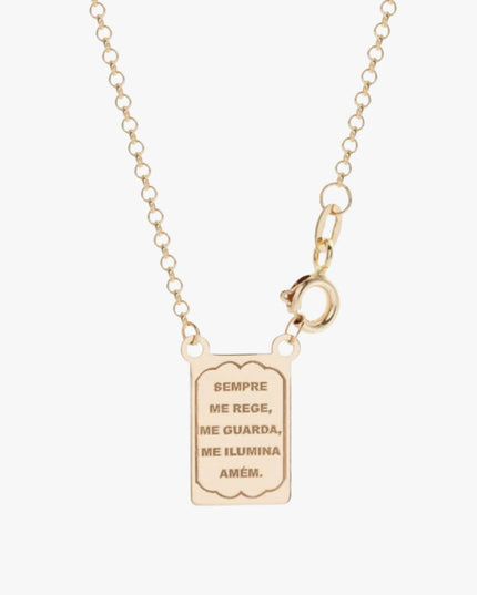 Escapulário Anjo em Ouro Amarelo 18K