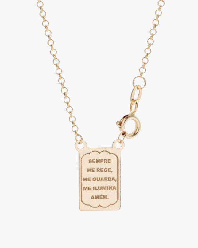Escapulário Anjo em Ouro Amarelo 18K