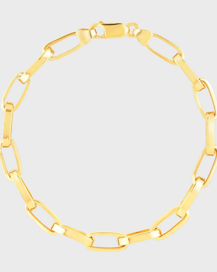 Pulseira Entrelaço Masculina em Ouro Amarelo 18K