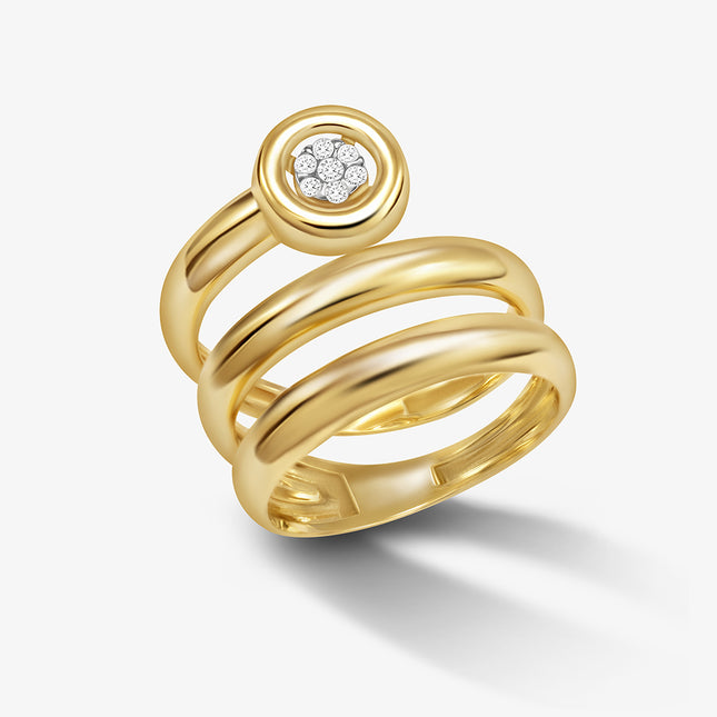 Anel Caminho de Luz em Diamantes