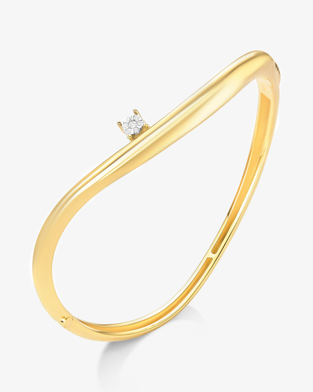 Anel Arco Luz com Diamantes
