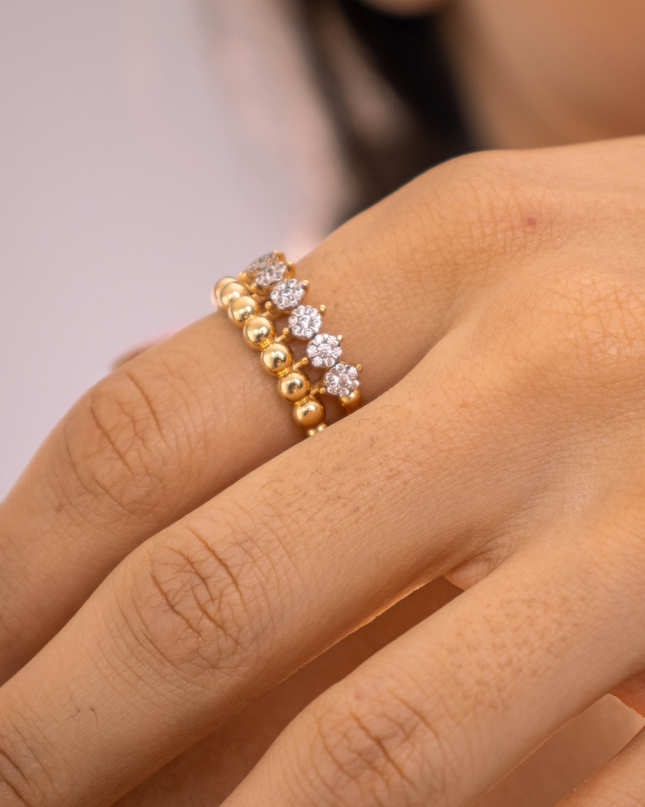 Anel Toque de Luz Coroa em Diamantes
