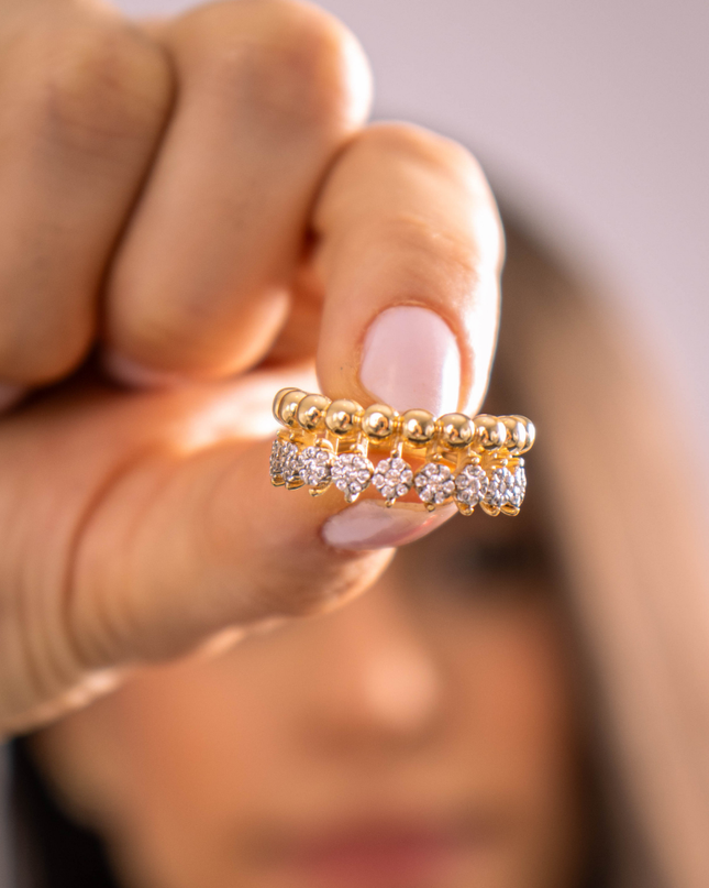 Anel Toque de Luz Coroa em Diamantes