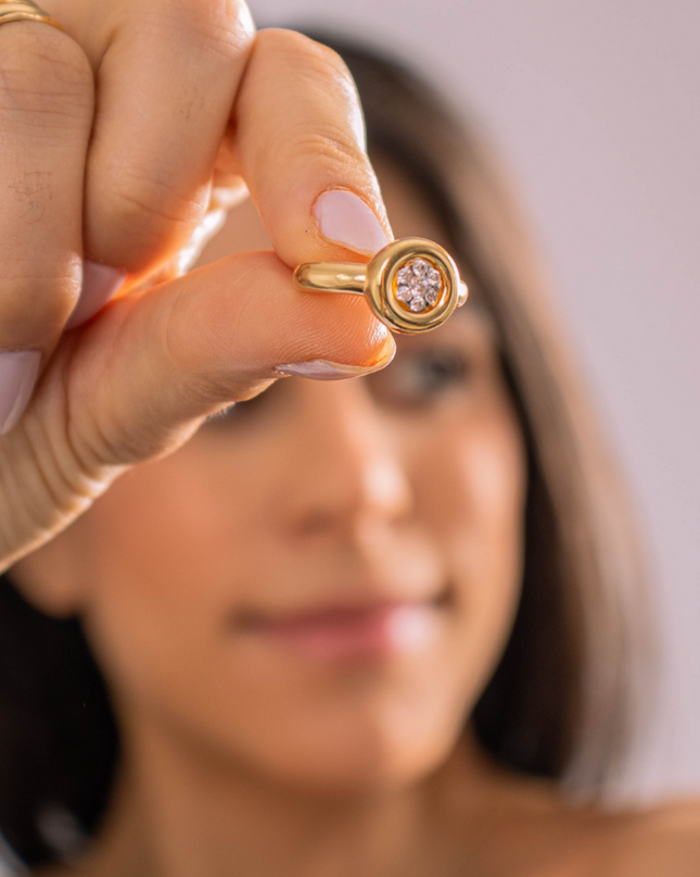 Anel Ponto de Luz em Diamantes