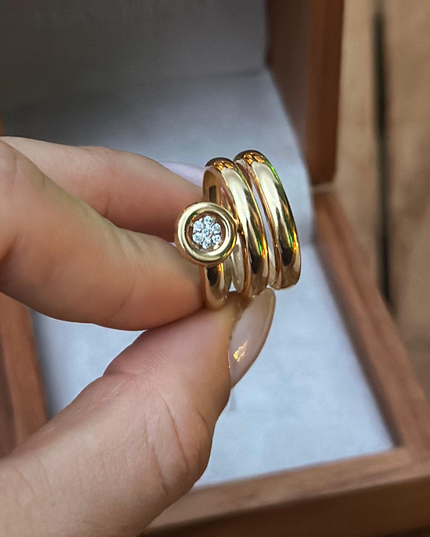 Anel Caminho de Luz em Diamantes