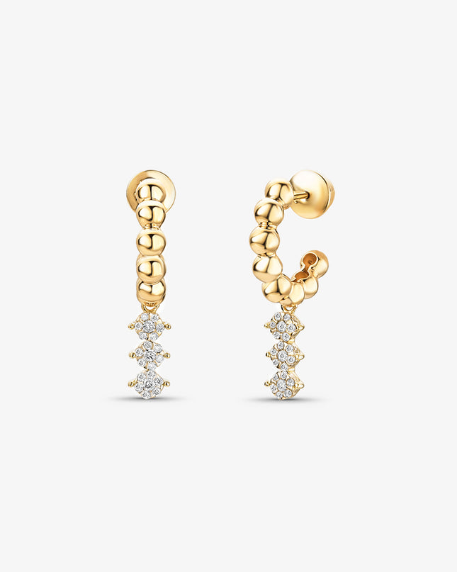 Brinco Argola com Toque de Luz em Diamantes