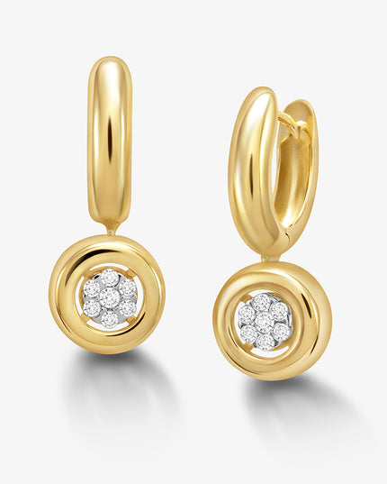 Brinco Argola com Diamantes