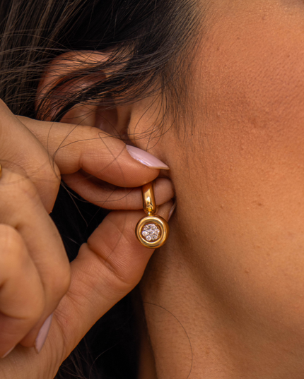 Brinco Argola com Diamantes