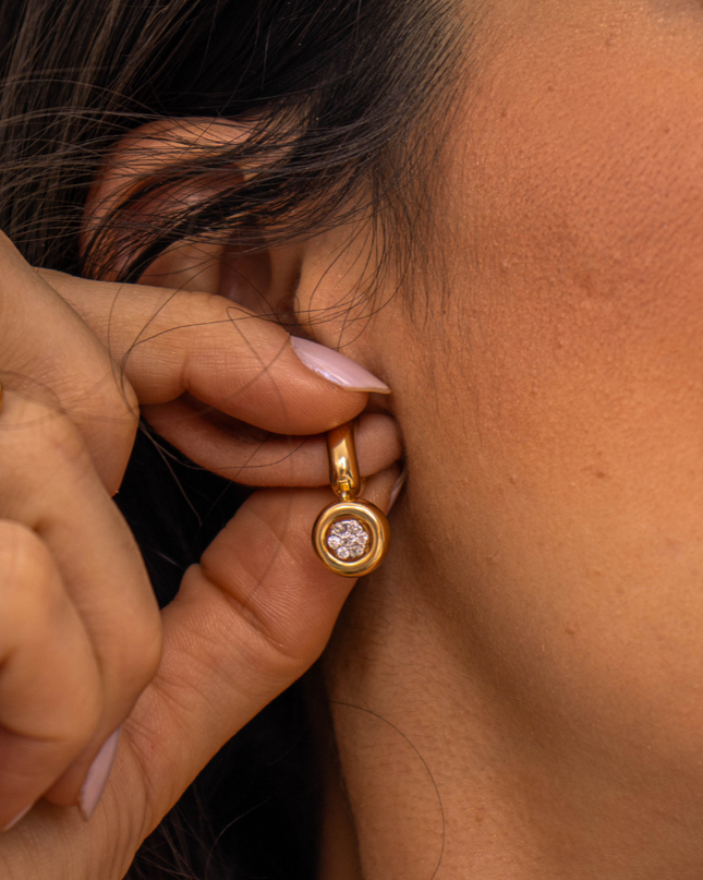 Brinco Argola com Diamantes