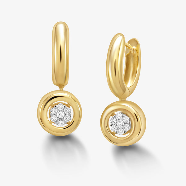 Brinco Argola com Diamantes