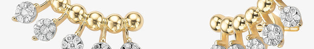 Brinco Earcuff com Toque de Luz em Diamante