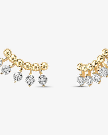 Brinco Earcuff com Toque de Luz em Diamante