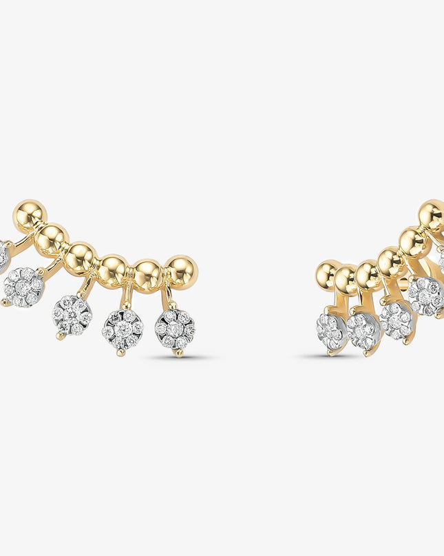 Brinco Earcuff com Toque de Luz em Diamante