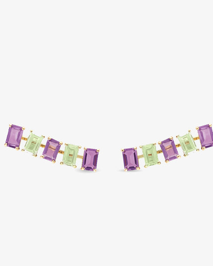Brinco Earcuff Aura com Pedras Naturais