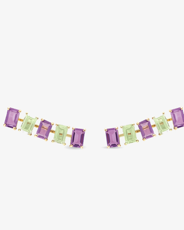 Brinco Earcuff Aura com Pedras Naturais