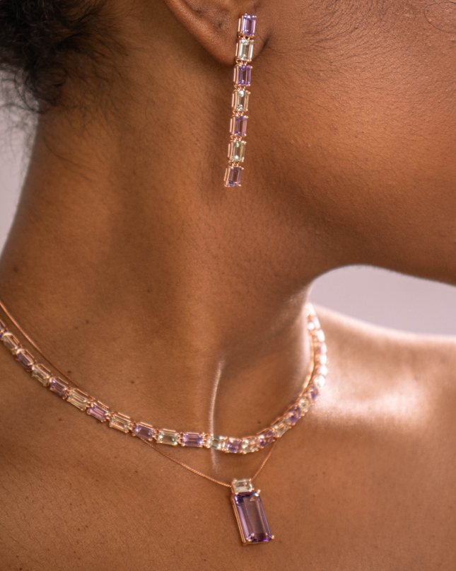 Colar Aura Completo com Pedras Naturais