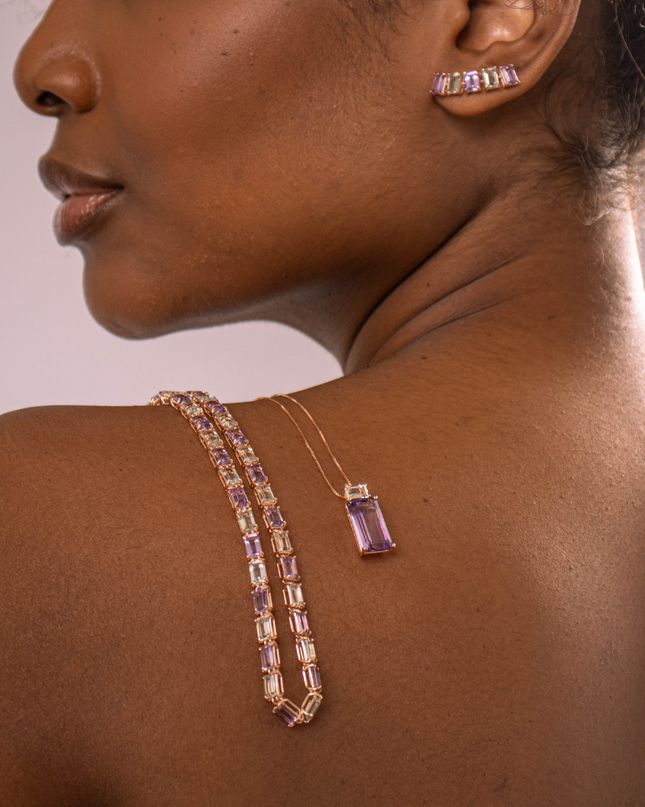 Colar Aura Completo com Pedras Naturais