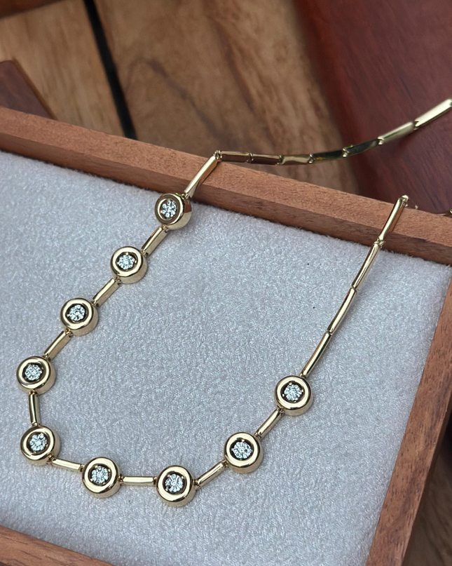 Colar Caminho de Luz com Diamantes