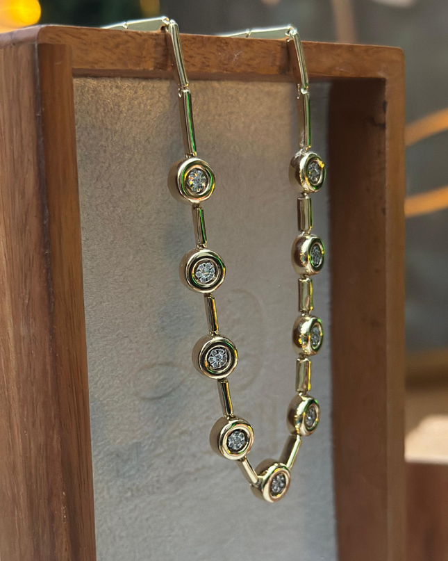 Colar Caminho de Luz com Diamantes