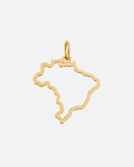 Pingente Brasil Copa Ouro Amarelo 18K
