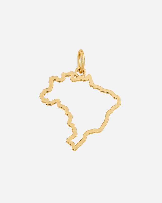 Pingente Brasil Copa Ouro Amarelo 18K