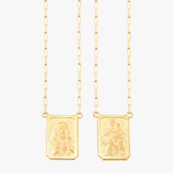 Escapulário Luz em Ouro Amarelo 18K