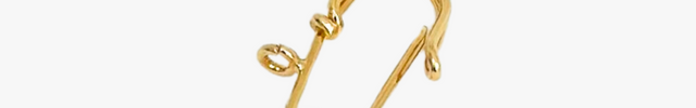 Alfinete Infantil Curvado em Ouro  Amarelo 18K