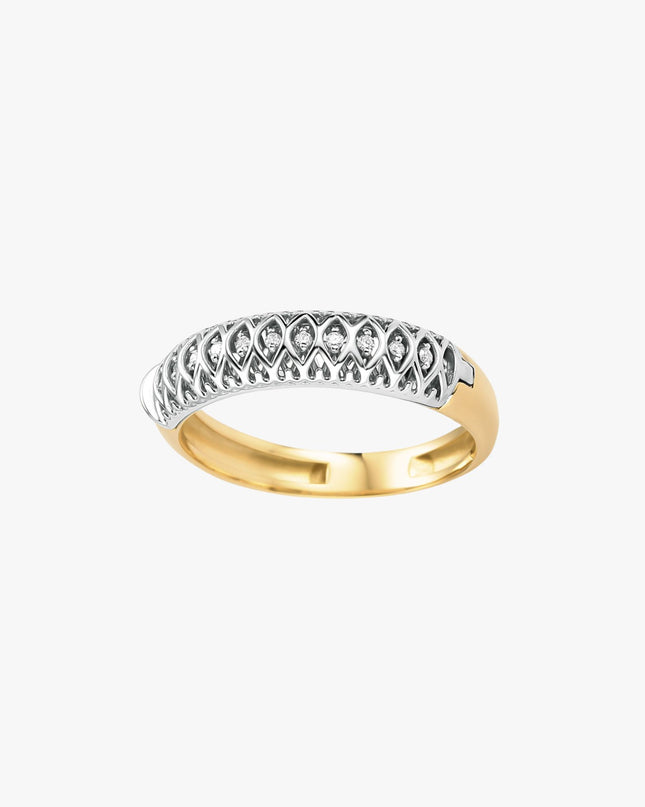 Anel Forever com Diamantes em Ouro Amarelo 18K e Ouro Branco 18K