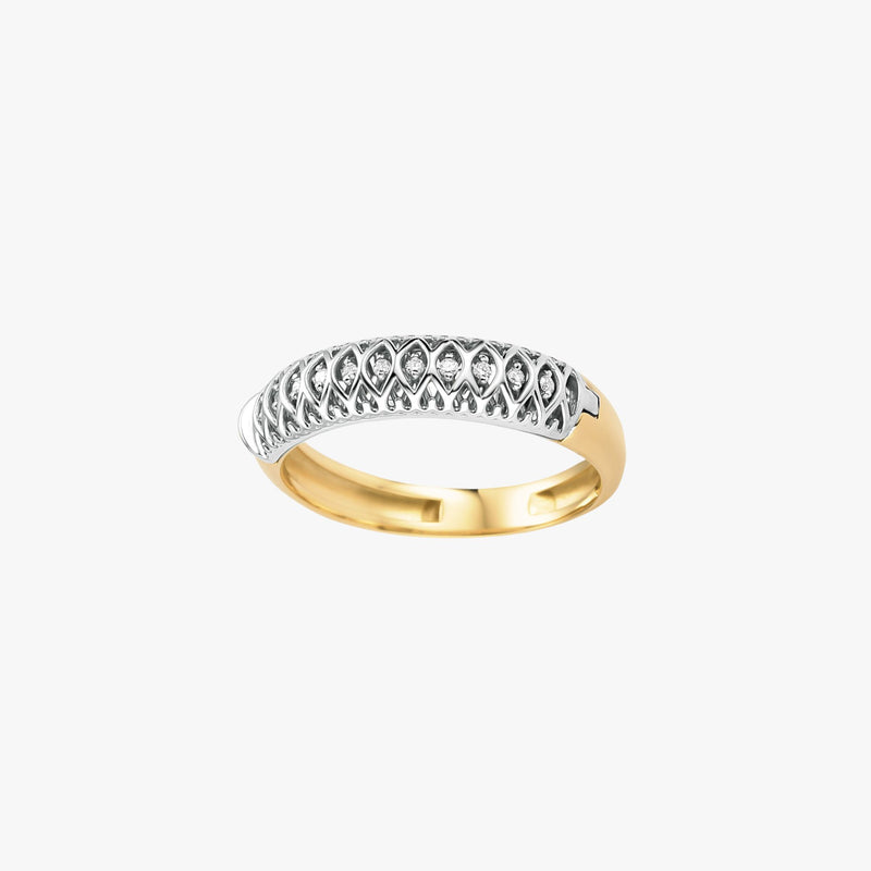 Anel Forever com Diamantes em Ouro Amarelo 18K e Ouro Branco 18K