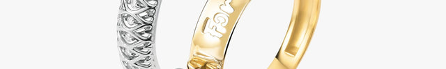 Anel Forever com Diamantes em Ouro Amarelo 18K e Ouro Branco 18K
