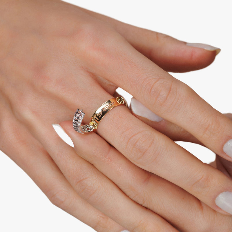 Anel Forever com Diamantes em Ouro Amarelo 18K e Ouro Branco 18K