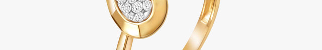Anel Gota em Ouro Amarelo 18K com Diamantes
