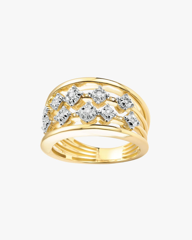 Anel iluminar com Diamantes