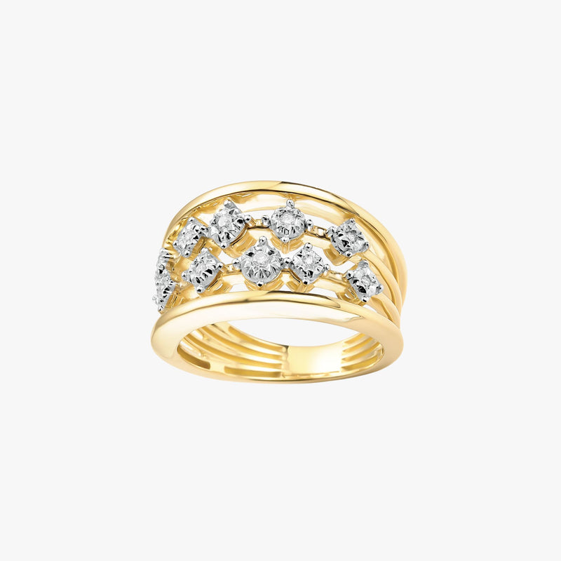 Anel iluminar com Diamantes