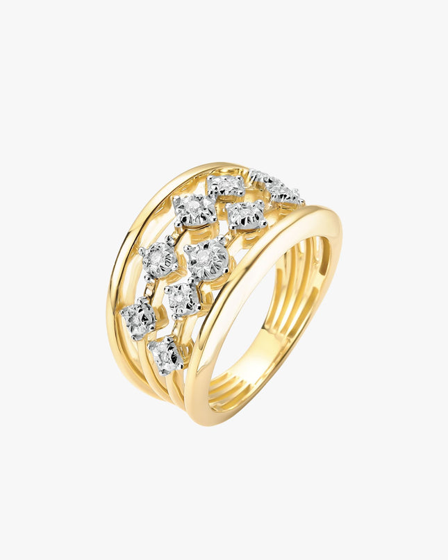 Anel iluminar com Diamantes