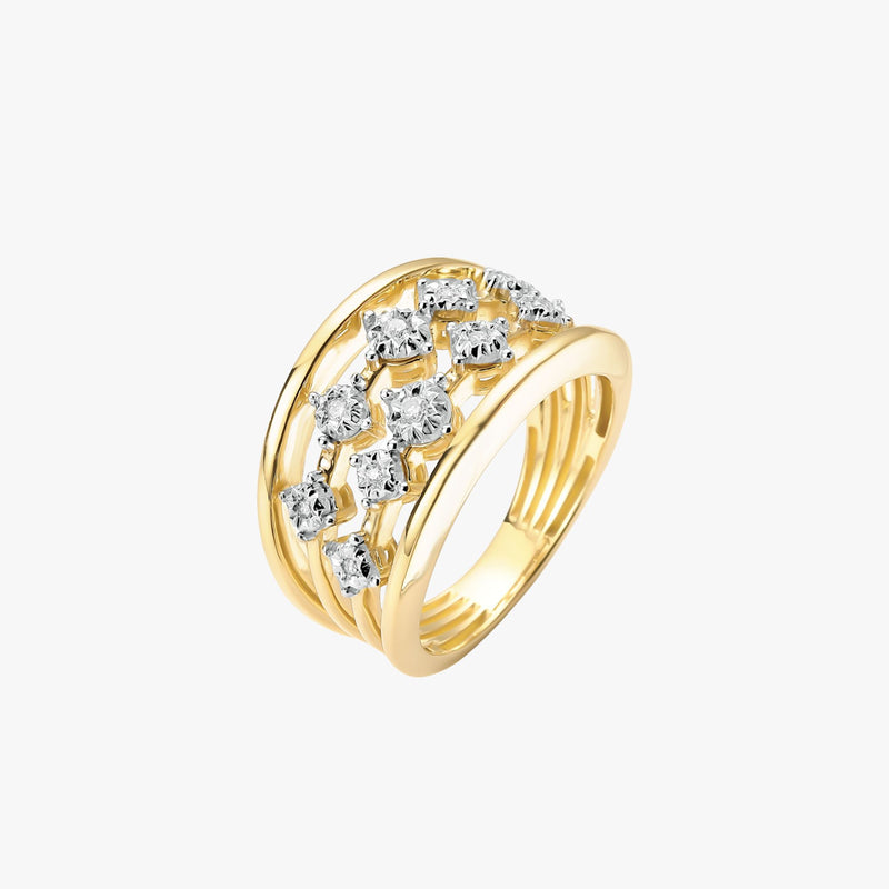 Anel iluminar com Diamantes