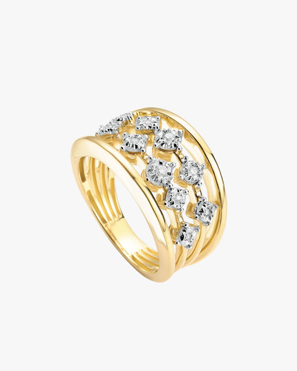 Anel iluminar com Diamantes