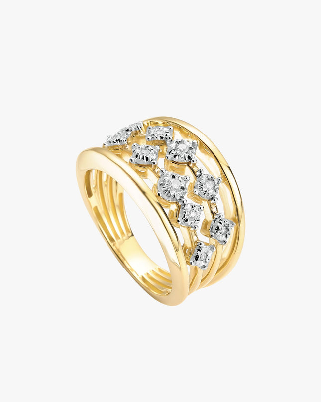 Anel iluminar com Diamantes