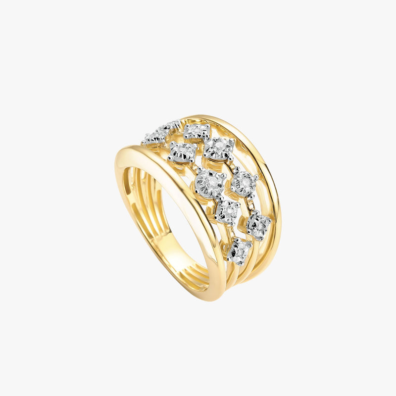 Anel iluminar com Diamantes