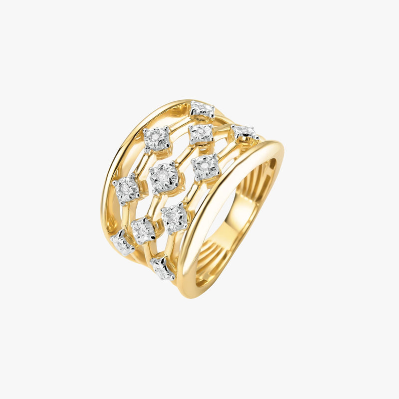 Anel iluminar com Diamantes - FIOS