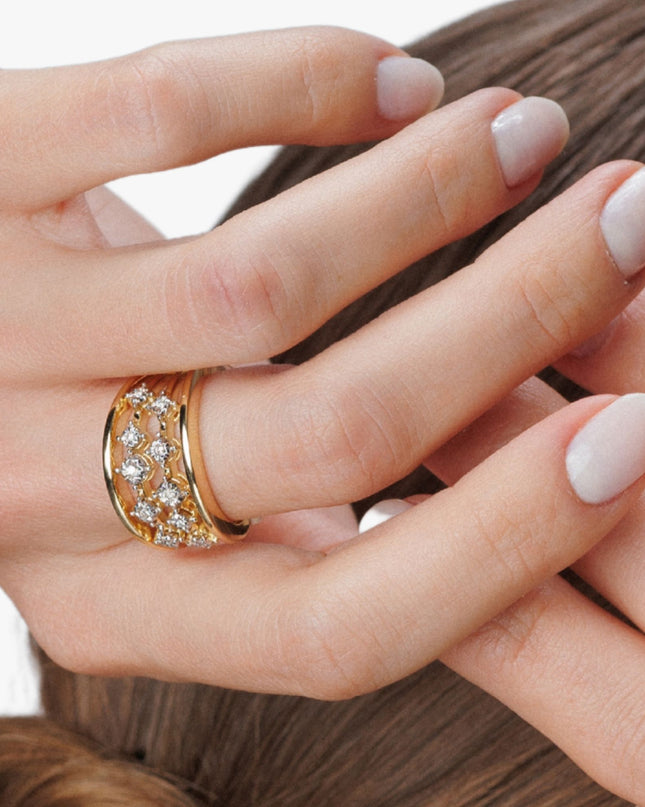 Anel iluminar com Diamantes