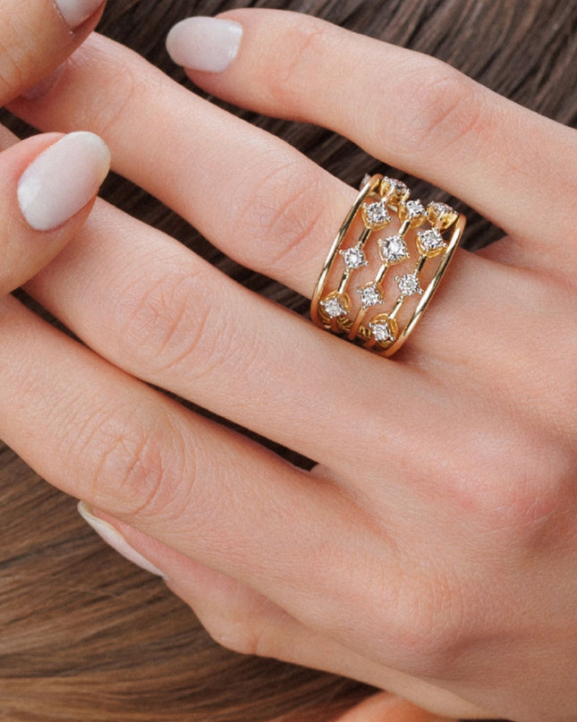 Anel iluminar com Diamantes - FIOS