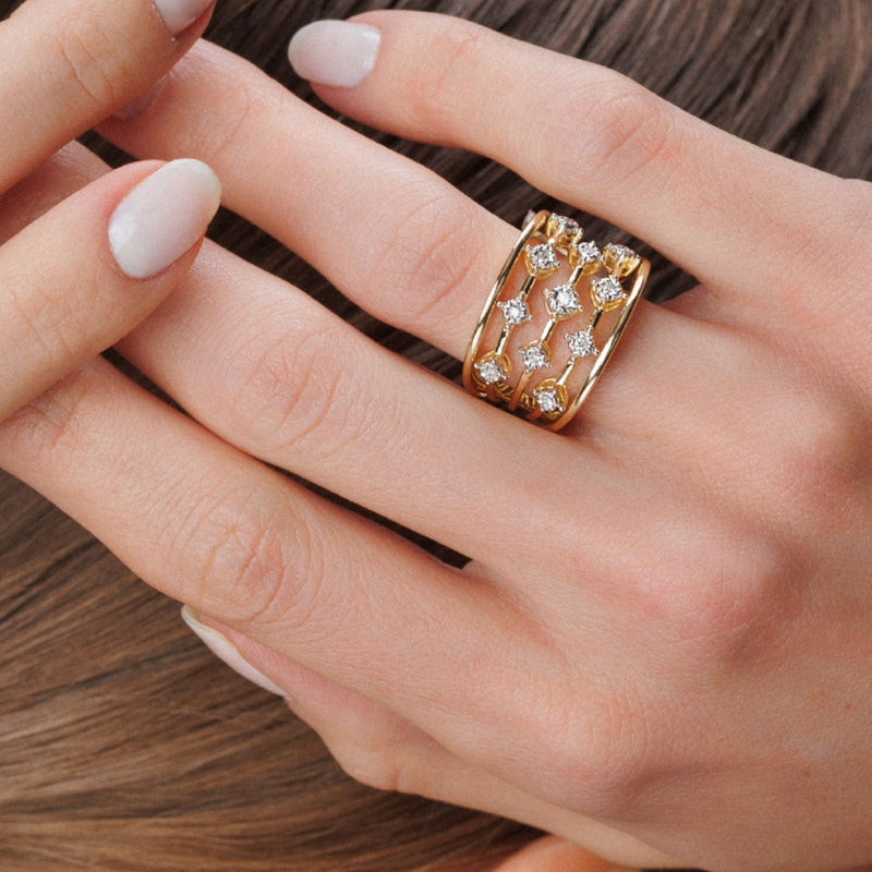 Anel iluminar com Diamantes - FIOS