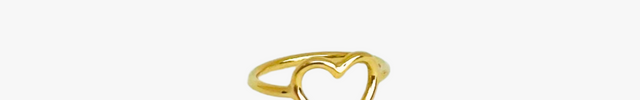 Anel Infantil em Formato de  Coração em Ouro Amarelo 18K